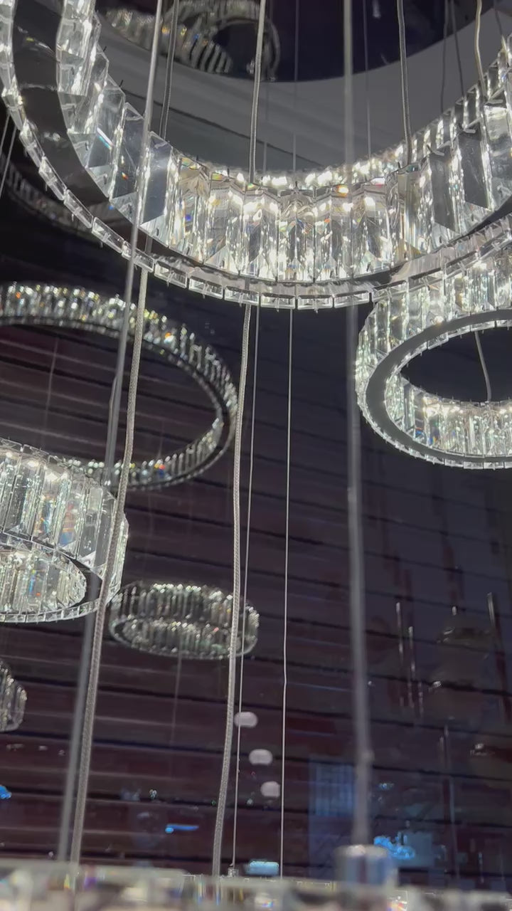 Modern Big Multi Layer Crystal Rings LED Ceiling Light/Chandelier-20014-1000