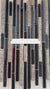 Black Glass & Stone Lined Mosaic Tiles-300*300*8mm-11sheet-1m2-PTLN-06-01