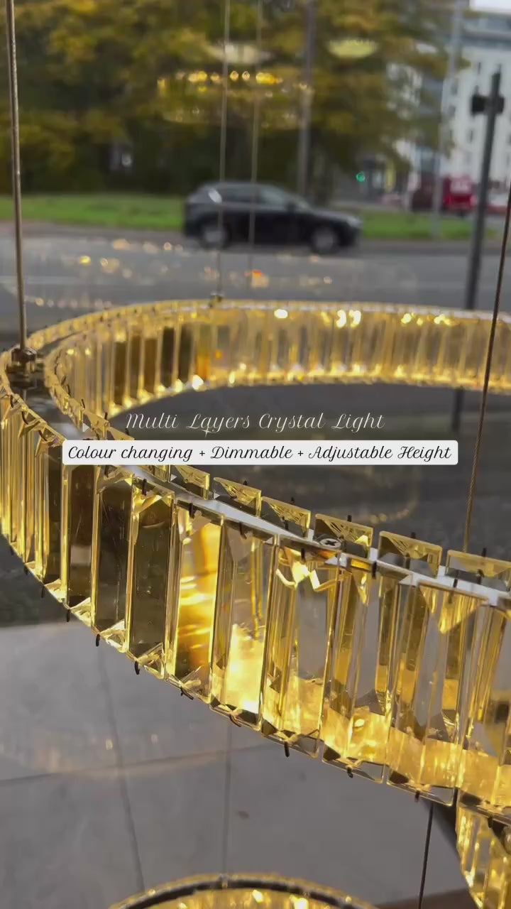 Modern Big Multi Layer Crystal Rings LED Ceiling Light/Chandelier-20014-1000