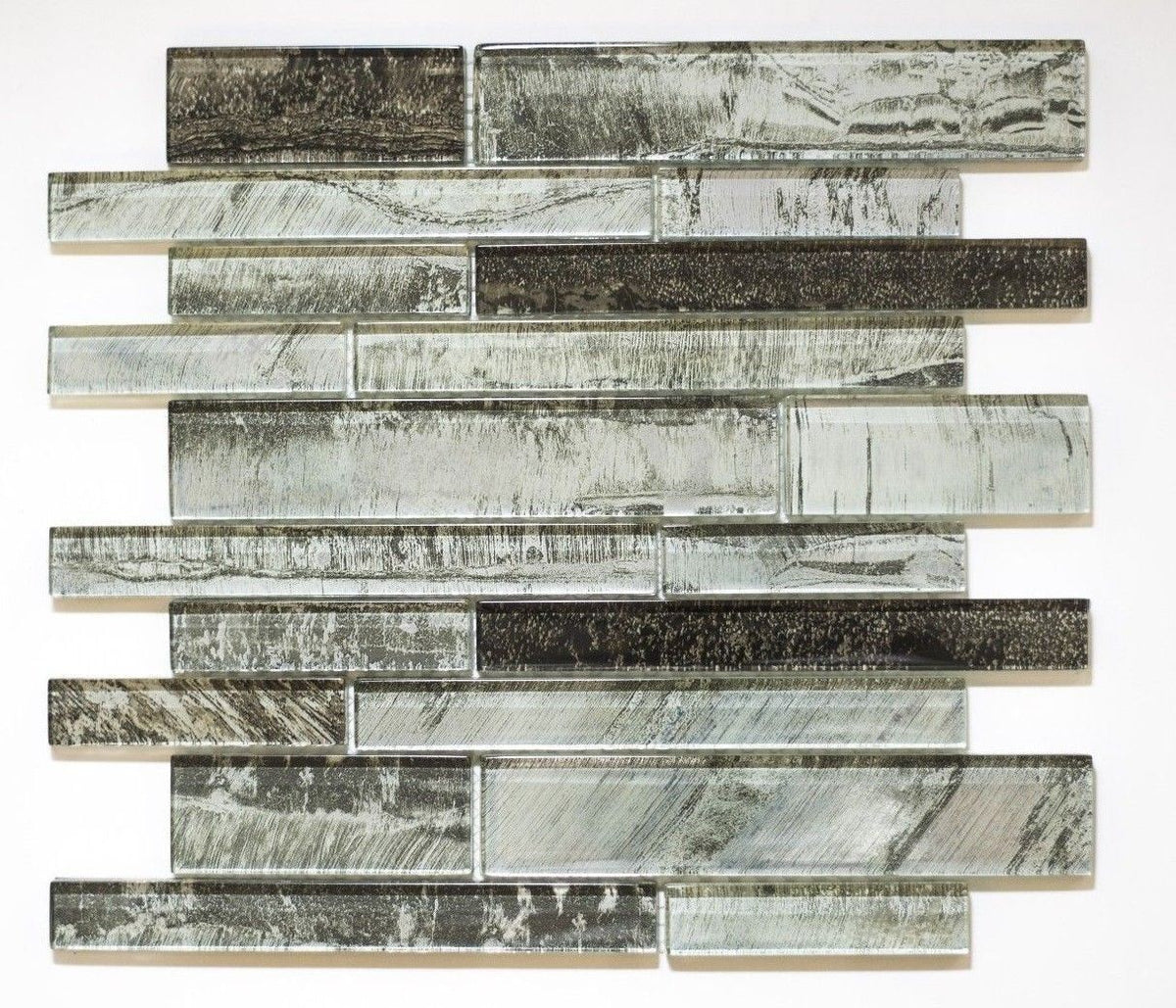 Olive Green Glass Mosaic Tile | 1 sheet 300x300x8mm | 11 sheets 1sqm-PT-WS100