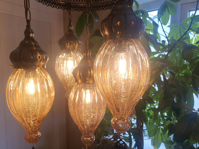 Turkish Gold Tinted Shades Modern Pendant Ceiling Lights – ZQC048/5