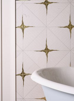 Black & Gold, White & Gold Argyle Pattern Porcelain Décor Wall & Floor Tiles-600*600*10mm-3sheets-1m2-Code: DEC-MIR0791 & DEC-MIR0792