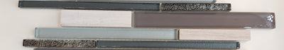 Grey & Olive Glass & Stone Mosaic Tile | 1 sheet 30cmx30cm&8mm | 11 sheets 1sqm