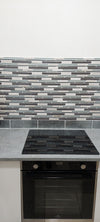 Grey & Olive Glass & Stone Mosaic Tile | 1 sheet 30cmx30cm&8mm | 11 sheets 1sqm