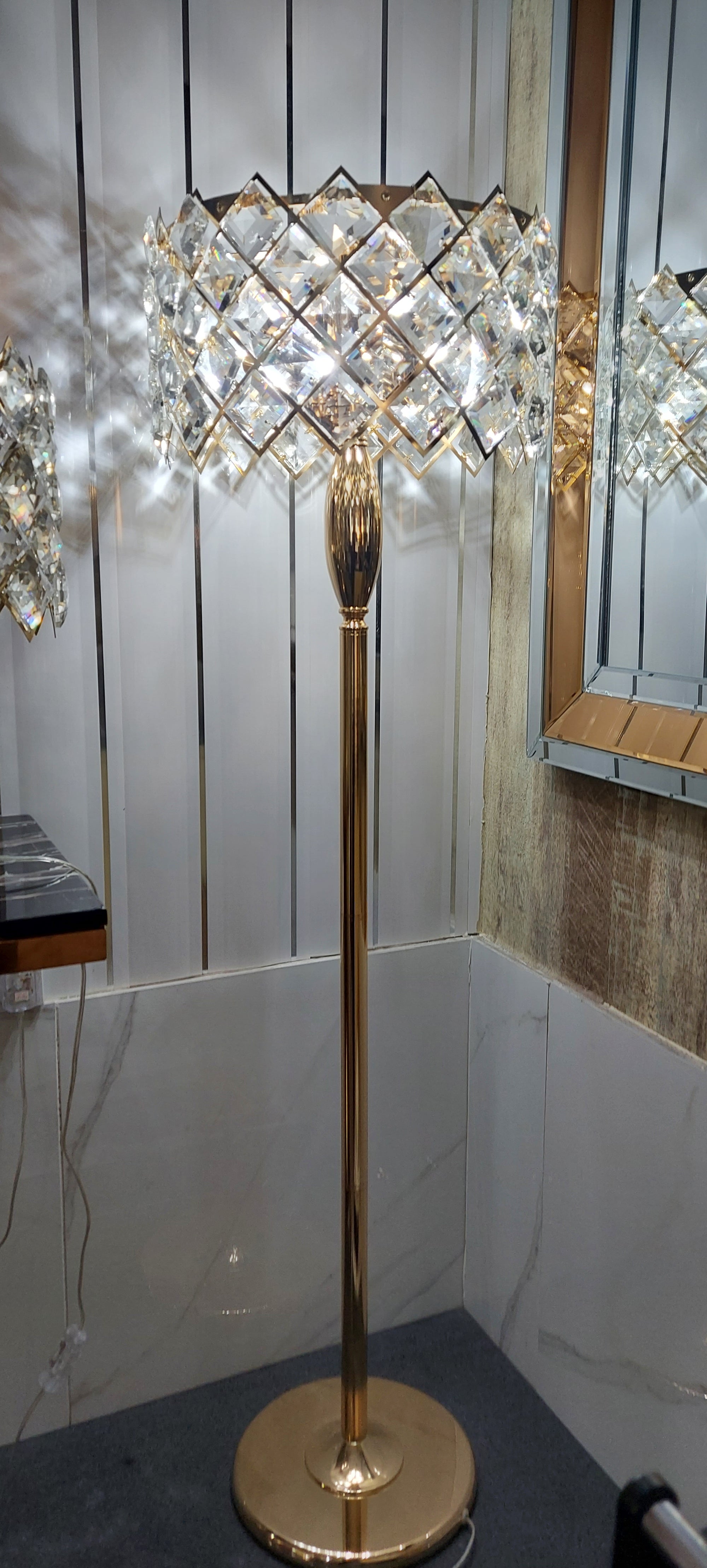 Crystal & Metal Free Standing Lamp [58105F | 58115F]