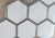 Hexagonal Silver and White Elegant Porcelain Mosaic Tiles-220*380*8mm-11sheets-1m2