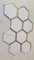 Hexagonal Silver and White Elegant Porcelain Mosaic Tiles-220*380*8mm-11sheets-1m2