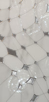 White & Silver Decor Porcelain Tile