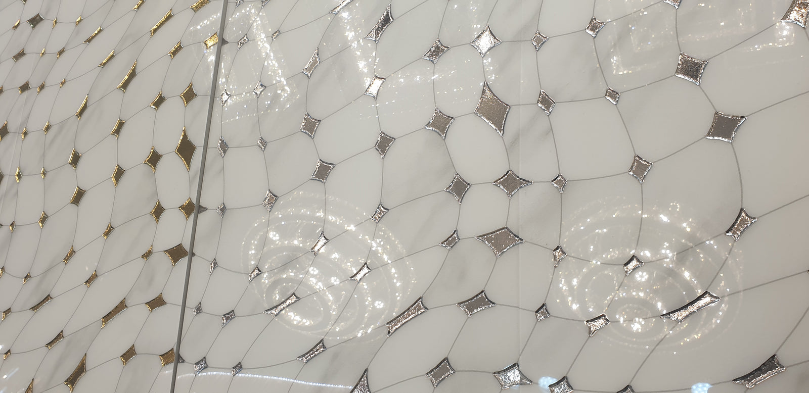 White & Silver Decor Porcelain Tile-300*600*8mm-6tiles-1m2-WJ724