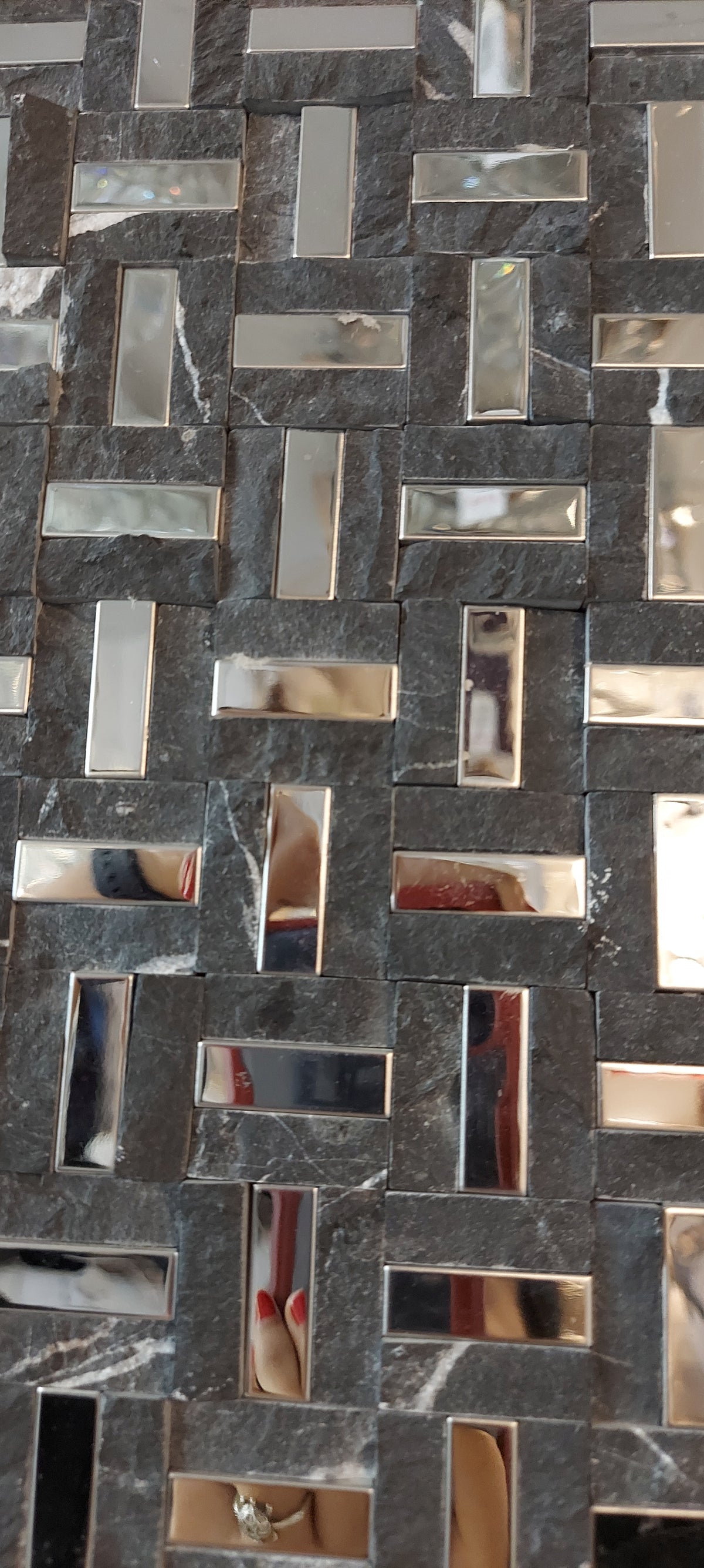 Black Mirror Stone Mosaic Tile