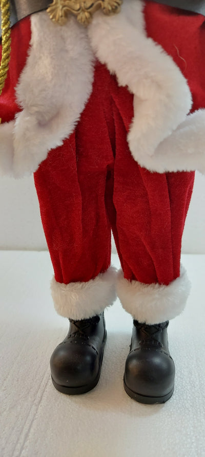 Small Standing Santa Claus holding teddy bear, 43CM-RED