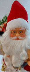 Small Standing Santa Claus holding teddy bear, 43CM-RED