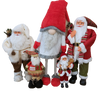 Small Standing Santa Claus holding teddy bear, 43CM-RED