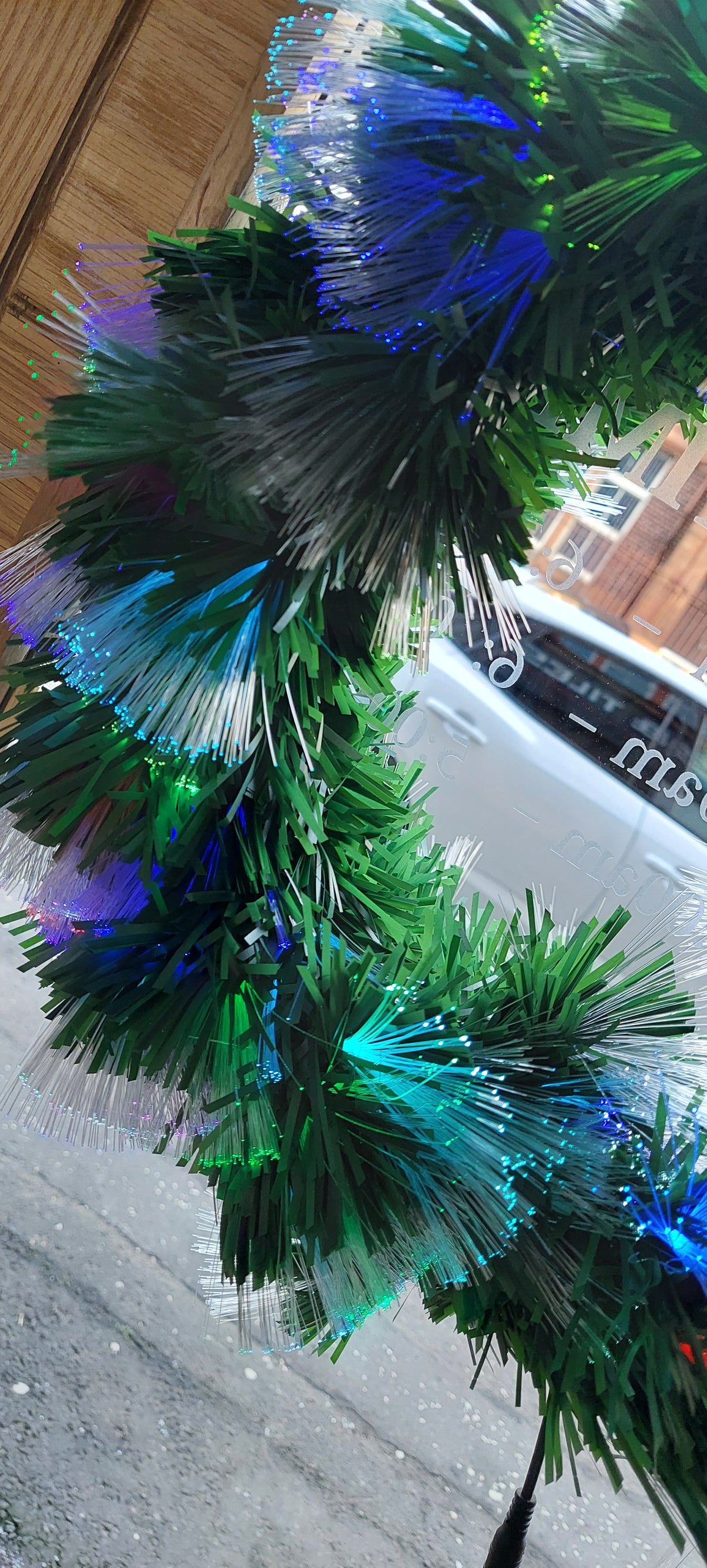 Wreath with Colourful LED Lights for Christmas Decoration