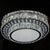 Round Crystallic Flush Mount Ceiling Light-Colour Changing Dimmable with Remote Control-7001-600 & 450-Chrome