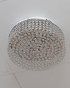 Crystal Square / Circular Pendant & Flash mounted Warm LED ceiling light