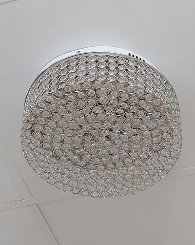 Crystal Square / Circular Pendant & Flash mounted Warm LED ceiling light