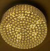 Crystal Square / Circular Pendant & Flash mounted Warm LED ceiling light