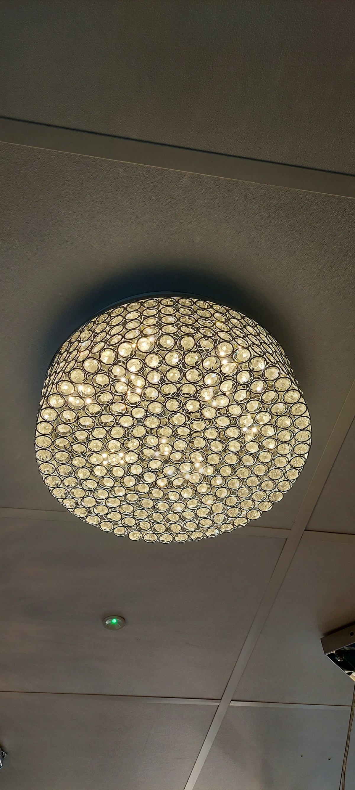 Crystal Square / Circular Pendant & Flash mounted Warm LED ceiling light-P88750