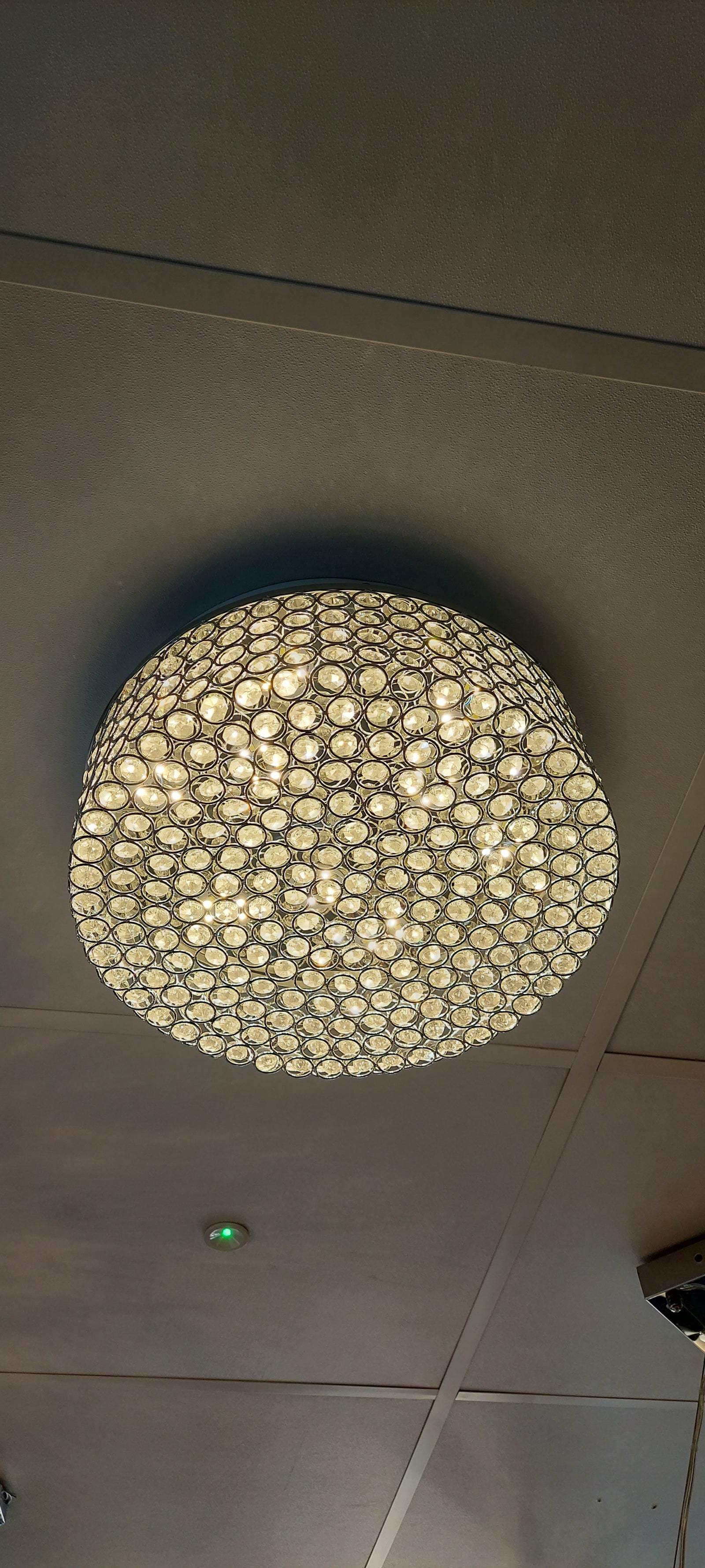 Crystal Square / Circular Pendant & Flash mounted Warm LED ceiling light-P88750