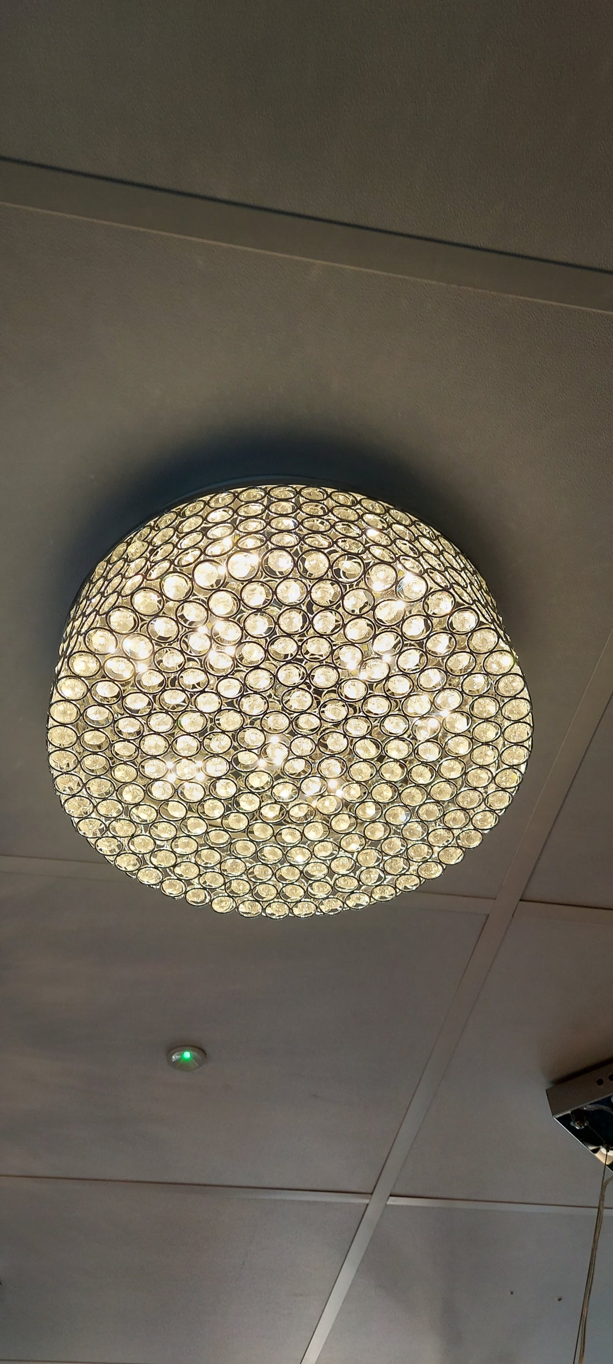 Crystal Square / Circular Pendant & Flash mounted Warm LED ceiling light-P88750