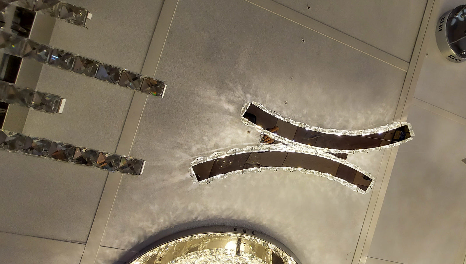 Crystal Cross Colour Changing LED ceiling light-9005-45*25*10cm