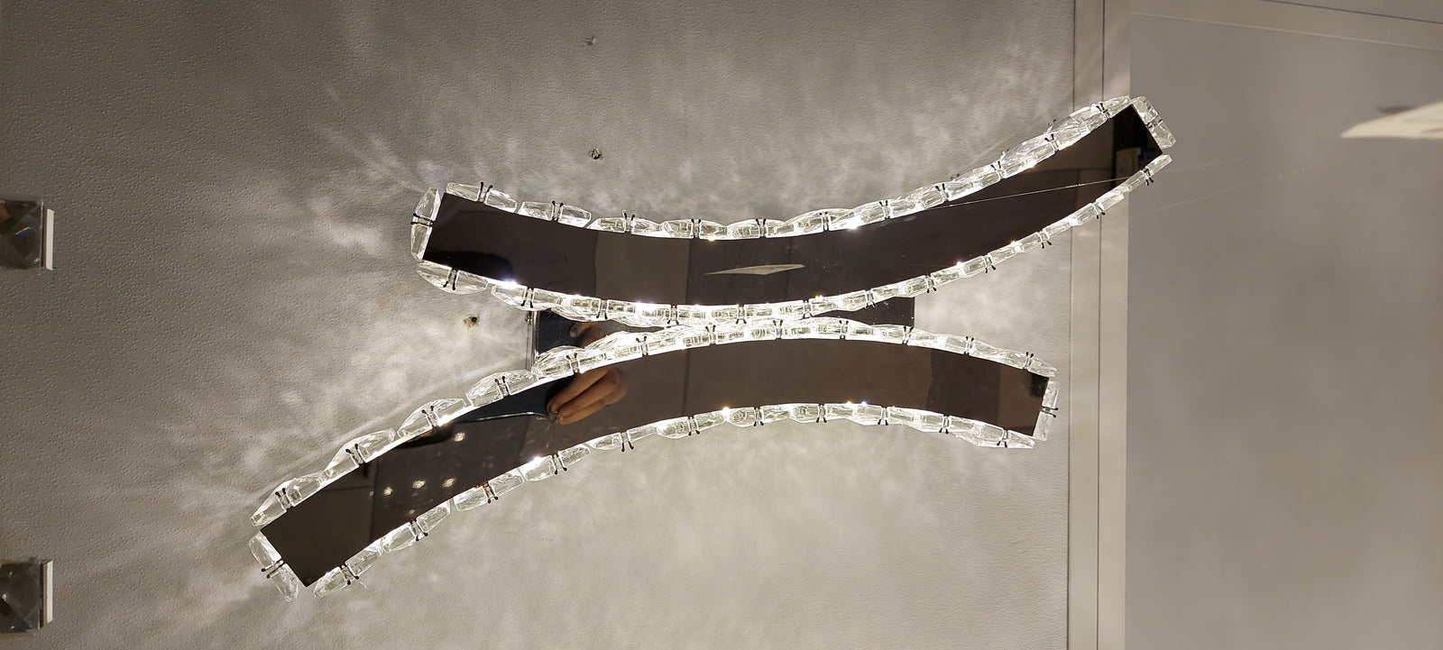 Crystal Cross Colour Changing LED ceiling light-9005-45*25*10cm