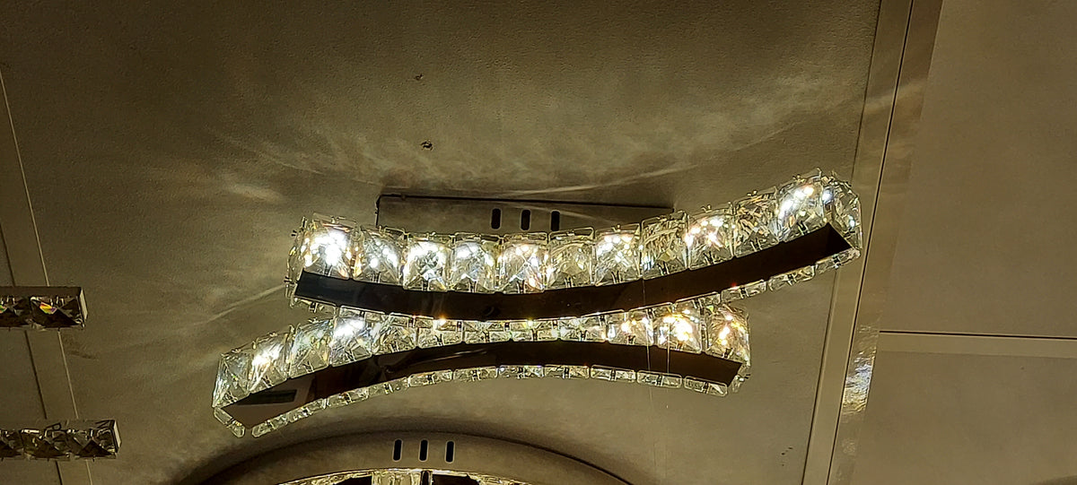 Crystal Cross Colour Changing LED ceiling light-9005-45*25*10cm