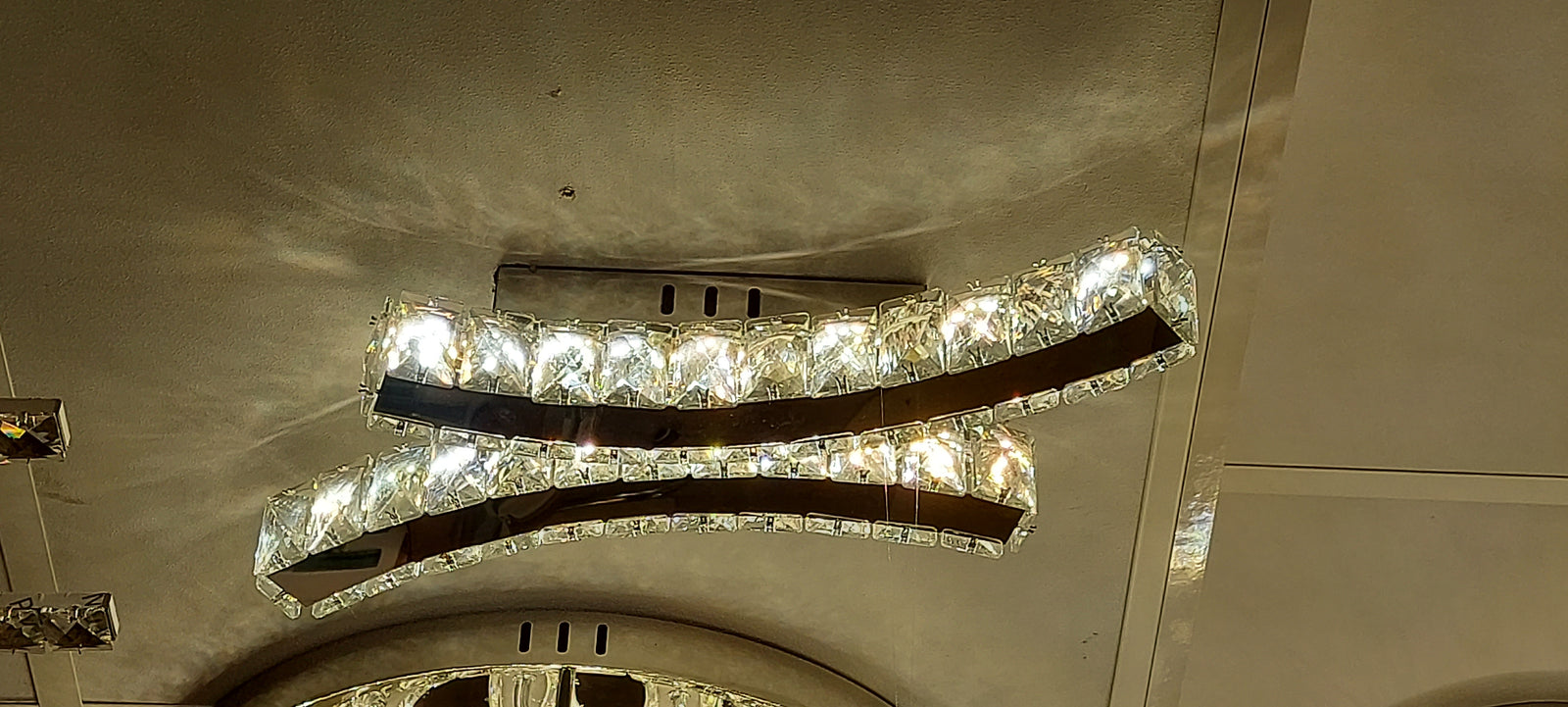 Crystal Cross Colour Changing LED ceiling light-9005-45*25*10cm