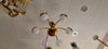 6 Arms Silver & Gold Downwards Crystallic Glitter Bulbs-MD3019-6-85*85*40cm