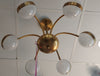 6 Arms Silver & Gold Downwards Crystallic Glitter Bulbs-MD3019-6-85*85*40cm