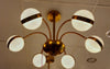 6 Arms Silver & Gold Downwards Crystallic Glitter Bulbs-MD3019-6-85*85*40cm