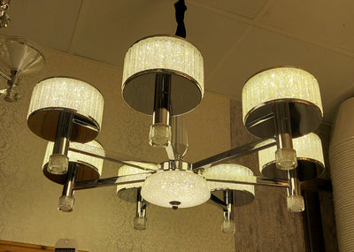 Modern Upwards Cylindrical Ceiling Light 2139-8+4-2tier and 1 tier