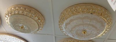Circular glass ceiling mounted crystallic shaded light-with Colour Changing Function-723/500-51*51 & 723/400-41*41