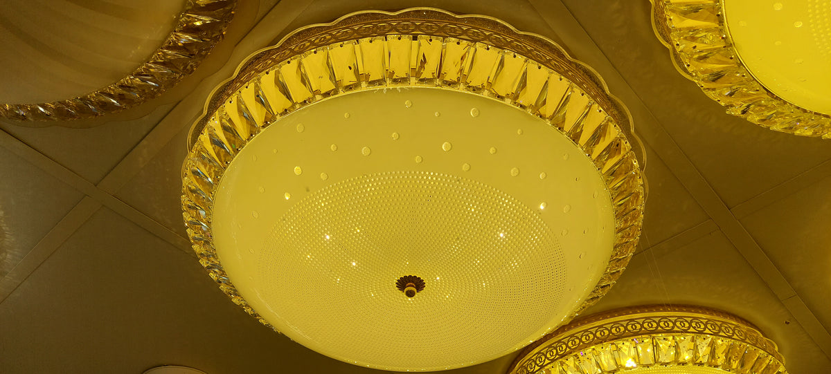 Circular glass frame -shaded light-with Colour Changing Function-909/600-1-60*60*13cm-104w & 909/500-1-50*50*11cm-85w