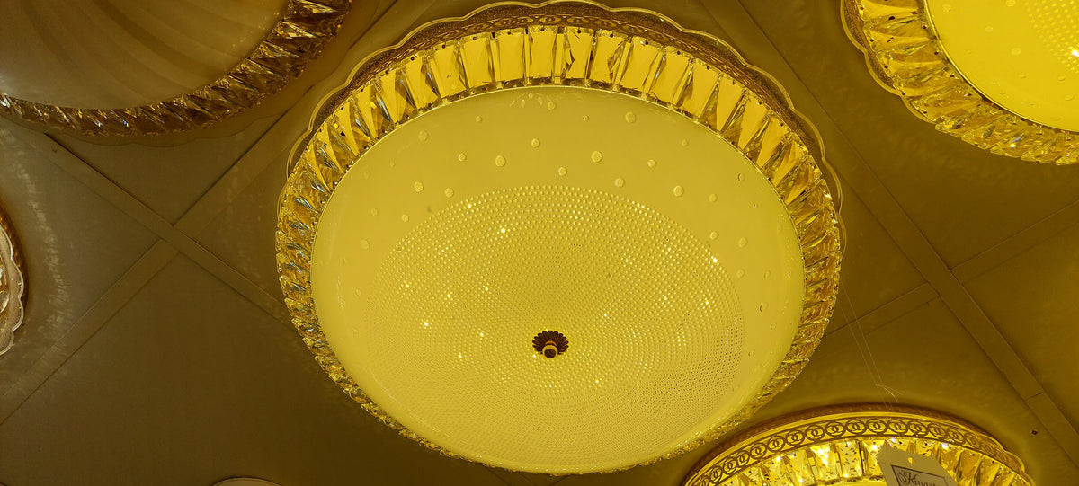 Circular glass frame -shaded light-with Colour Changing Function-909/600-1-60*60*13cm-104w & 909/500-1-50*50*11cm-85w