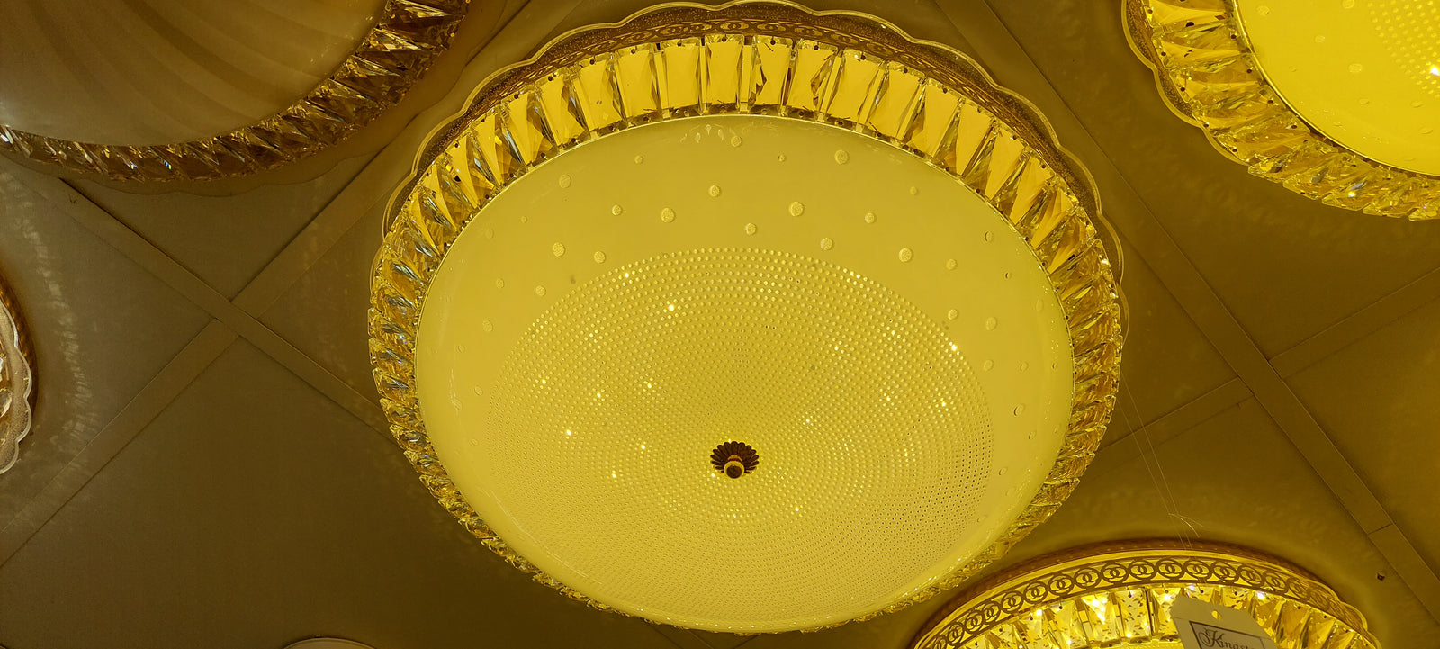 Circular glass frame -shaded light-with Colour Changing Function-909/600-1-60*60*13cm-104w & 909/500-1-50*50*11cm-85w