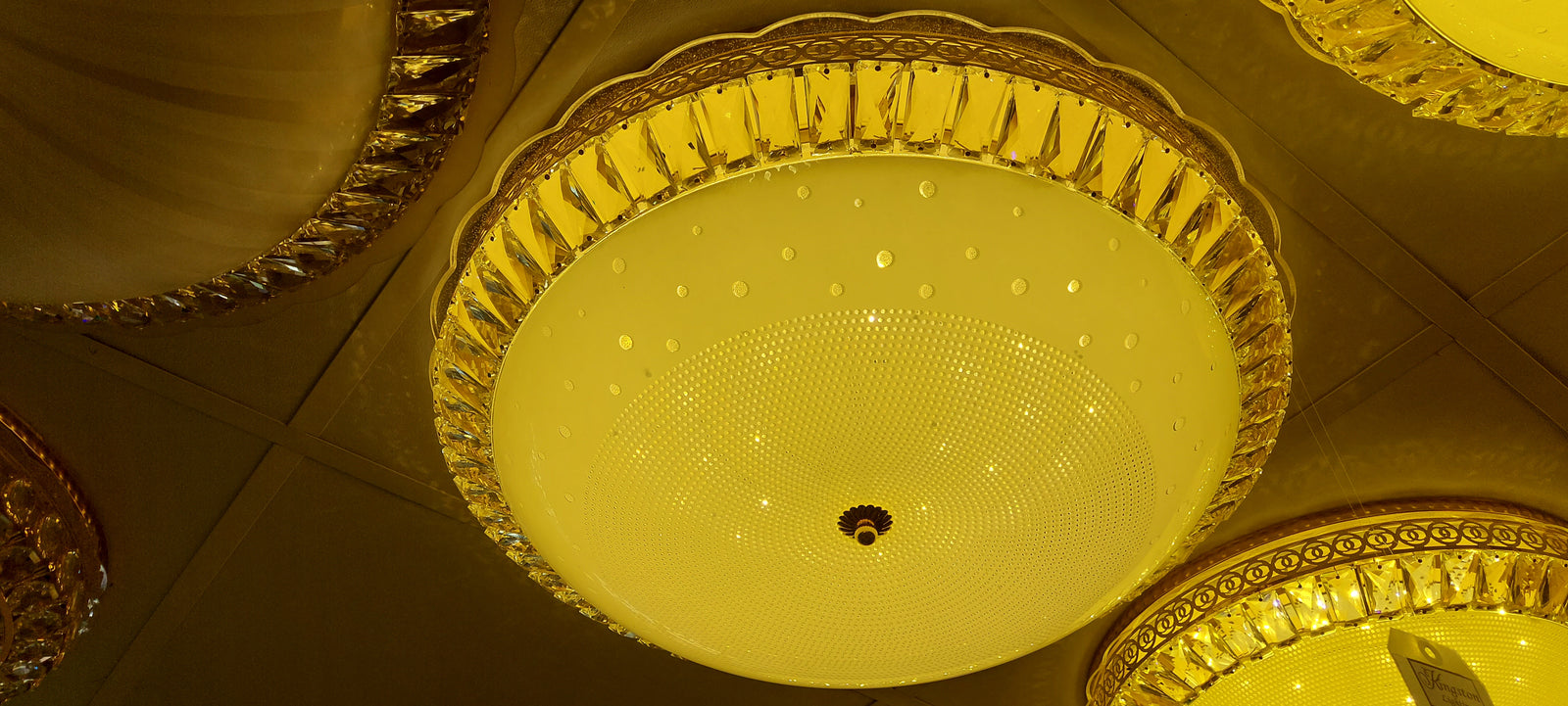 Circular glass frame -shaded light-with Colour Changing Function-909/600-1-60*60*13cm-104w & 909/500-1-50*50*11cm-85w