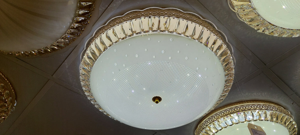 Circular glass frame -shaded light-with Colour Changing Function-909/600-1-60*60*13cm-104w & 909/500-1-50*50*11cm-85w