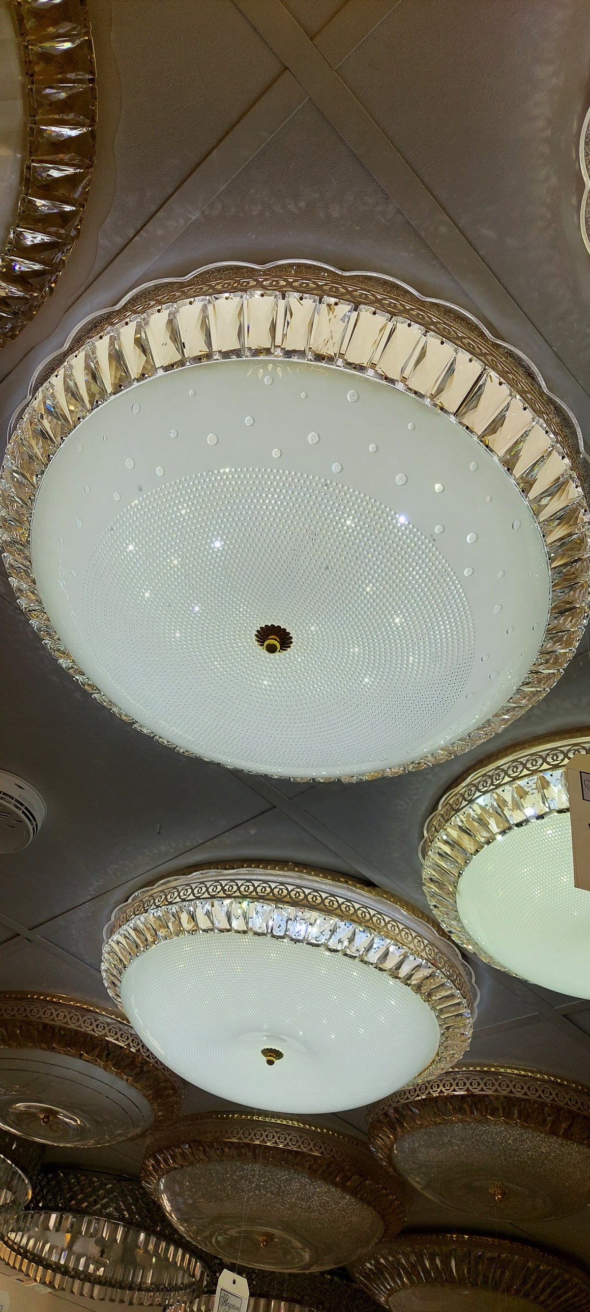 Circular glass frame -shaded light-with Colour Changing Function-909/600-1-60*60*13cm-104w & 909/500-1-50*50*11cm-85w