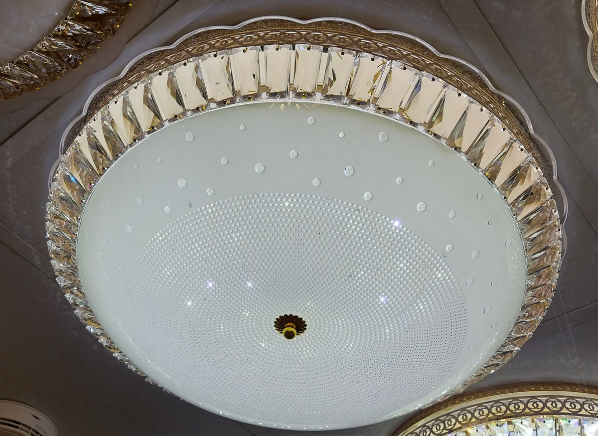 Circular glass frame -shaded light-with Colour Changing Function-909/600-1-60*60*13cm-104w & 909/500-1-50*50*11cm-85w