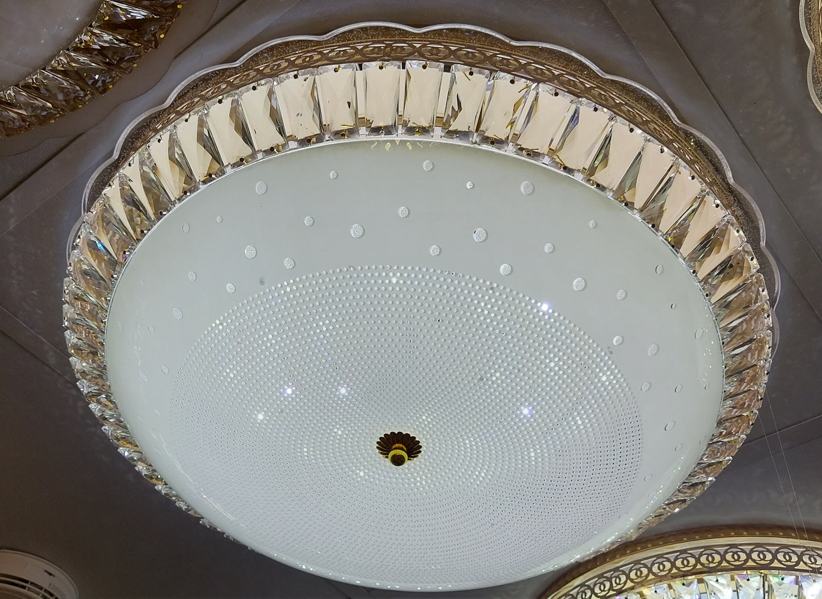 Circular glass frame -shaded light-with Colour Changing Function-909/600-1-60*60*13cm-104w & 909/500-1-50*50*11cm-85w