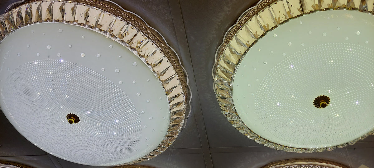 Circular glass frame -shaded light-with Colour Changing Function-909/600-1-60*60*13cm-104w & 909/500-1-50*50*11cm-85w