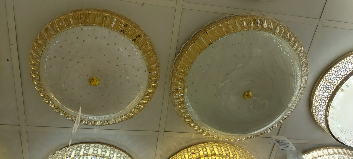 Circular glass frame -shaded light-with Colour Changing Function-909/600-1-60*60*13cm-104w & 909/500-1-50*50*11cm-85w