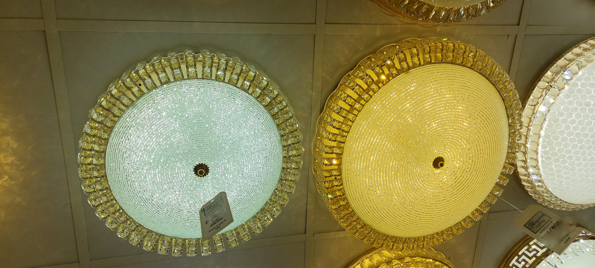 Circular glass frame -shaded light-with Colour Changing Function-906/600-60*60*13cm-104w & 906/500-53*53*15cm-85w