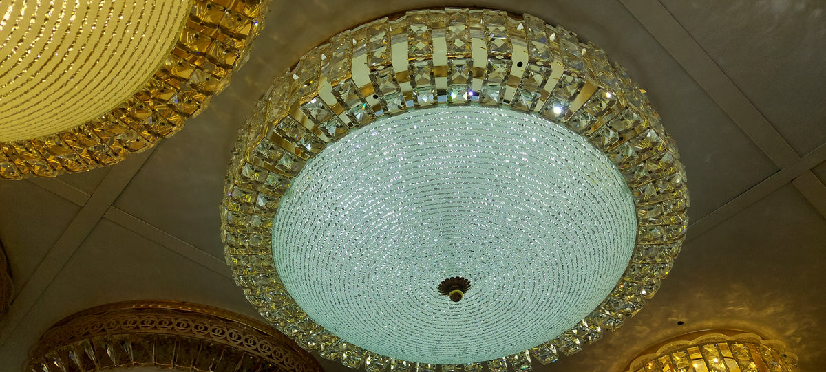 Circular glass frame -shaded light-with Colour Changing Function-906/600-60*60*13cm-104w & 906/500-53*53*15cm-85w