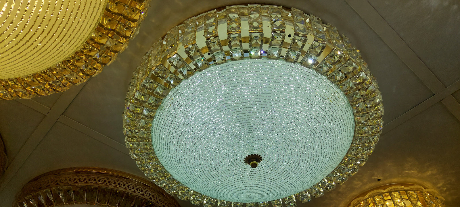 Circular glass frame -shaded light-with Colour Changing Function-906/600-60*60*13cm-104w & 906/500-53*53*15cm-85w