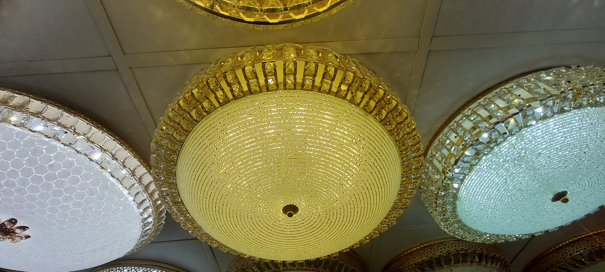 Circular glass frame -shaded light-with Colour Changing Function-906/600-60*60*13cm-104w & 906/500-53*53*15cm-85w