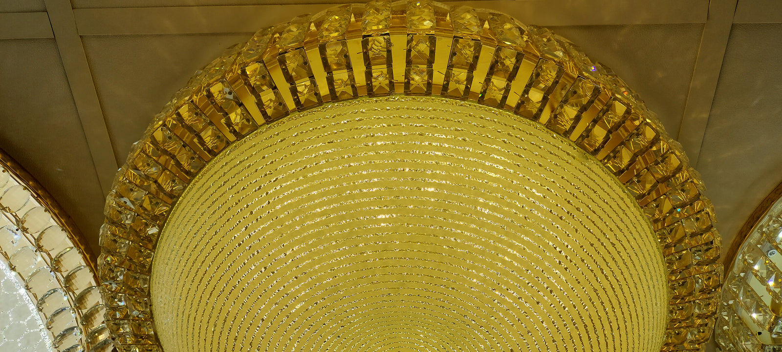 Circular glass frame -shaded light-with Colour Changing Function-906/600-60*60*13cm-104w & 906/500-53*53*15cm-85w