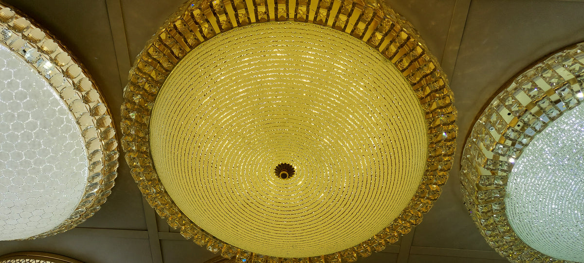 Circular glass frame -shaded light-with Colour Changing Function-906/600-60*60*13cm-104w & 906/500-53*53*15cm-85w